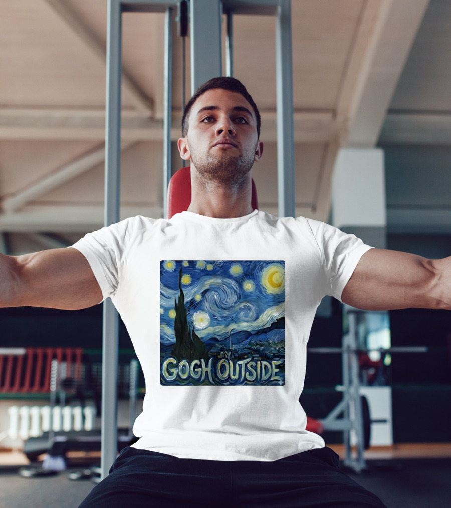 Gogh Outside Starry Night Van Gogh T-Shirt