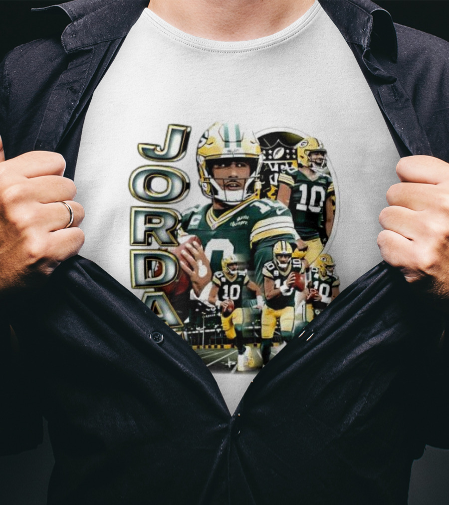 Green Bay Packers Jordan Love Player Montage T-Shirt