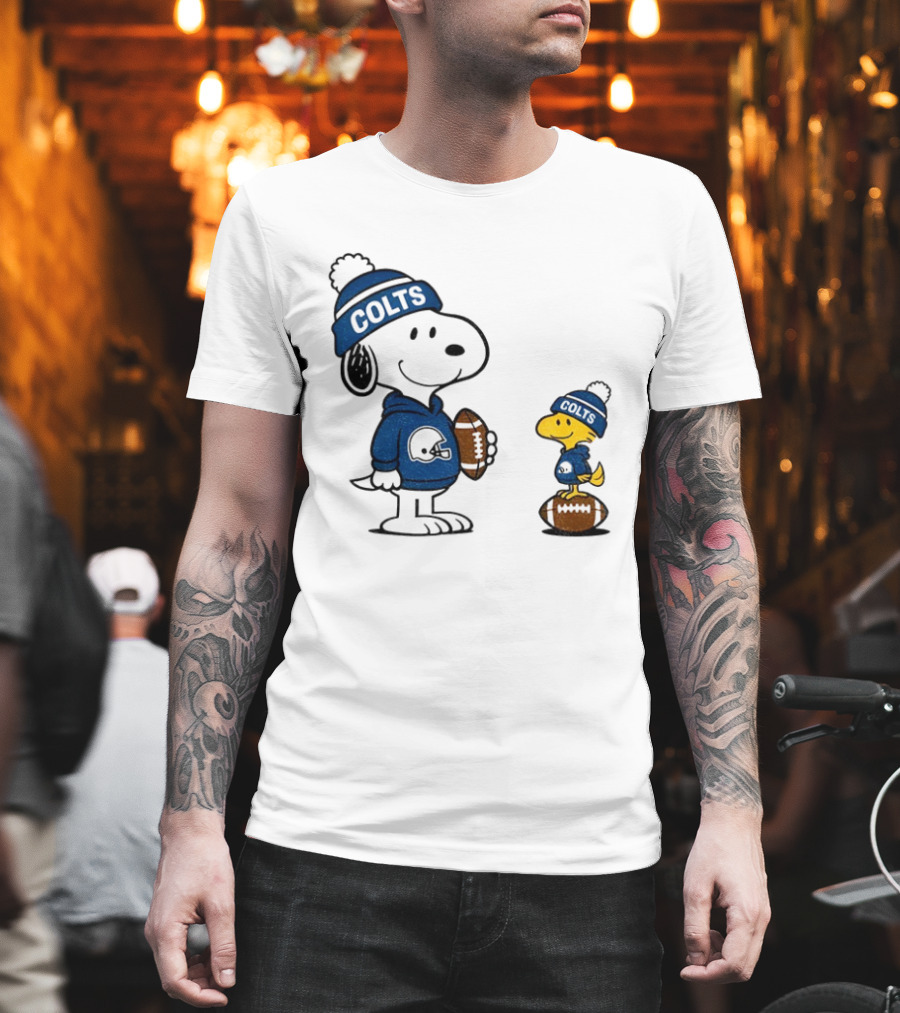 Indianapolis Colts Snoopy Woodstock NFL Football T-Shirt