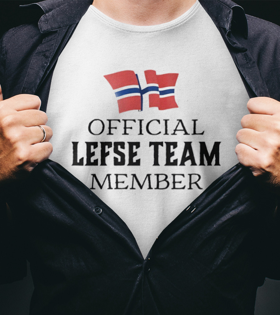 Official Lefse Team Member Norwegian Flag T-Shirt
