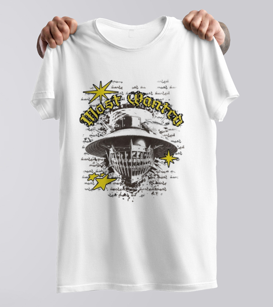Most Wanted Horror Skeleton Cowboy Star T-Shirt