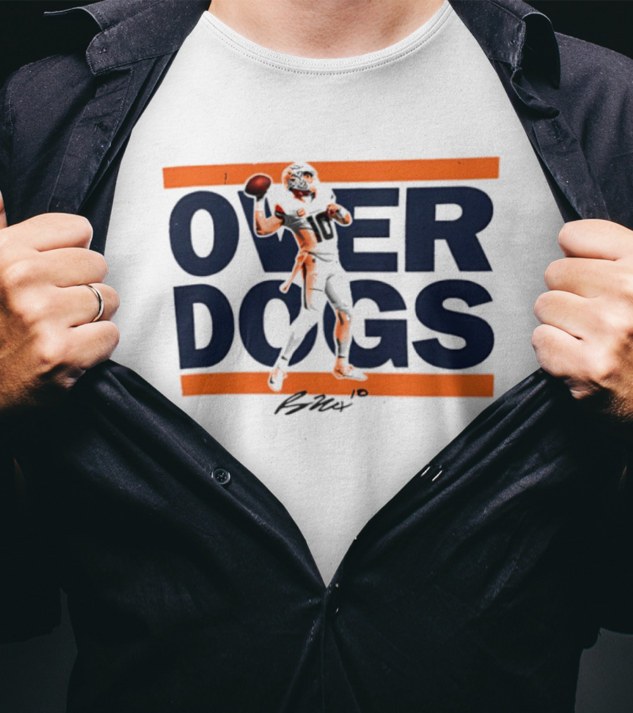 Over Dogs Bo Nix Denver Broncos Football Signature Bold T-Shirt