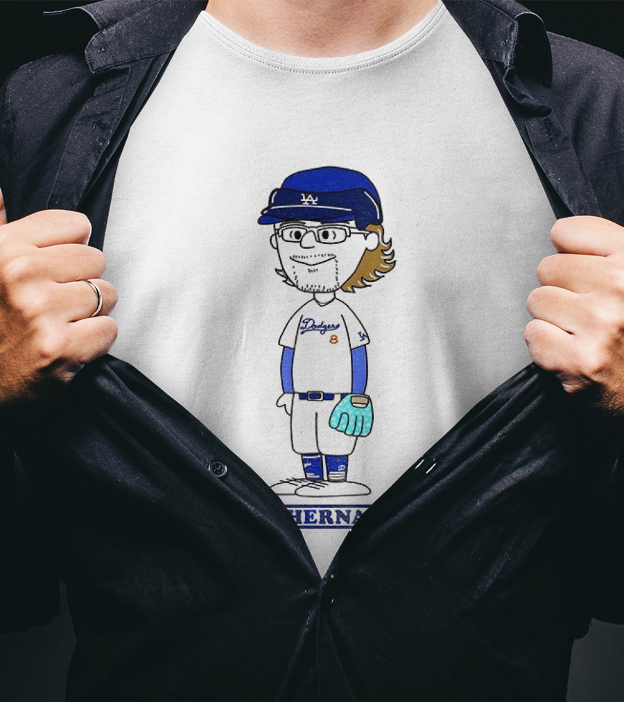 Peanuts Kike Hernandez Los Angeles Dodgers Baseball Player Collaboration 2025 T-Shirt