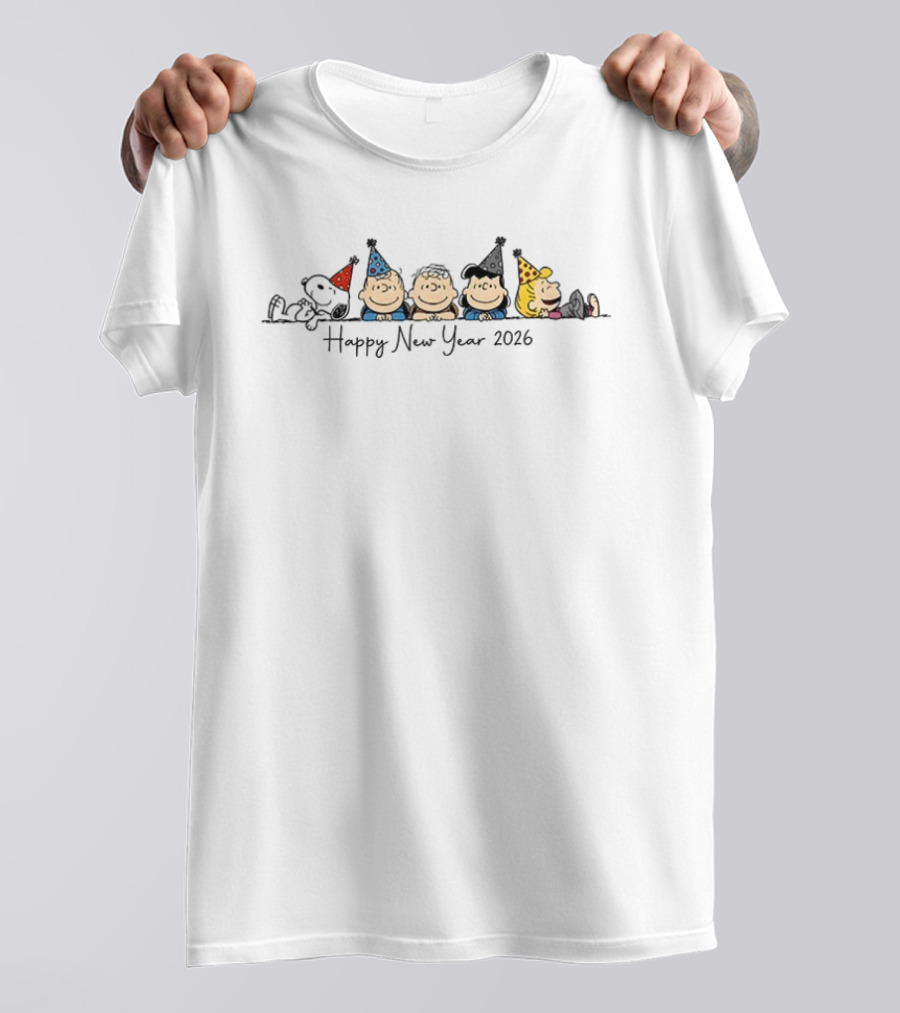 Peanuts Snoopy And Friends Celebrating New Year Party T-Shirt