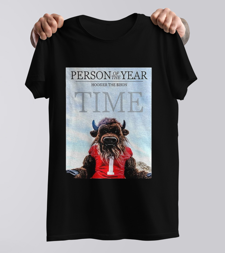 Indiana Hoosiers Football Hoosier The Bison Person Of The Year TIME T-Shirt