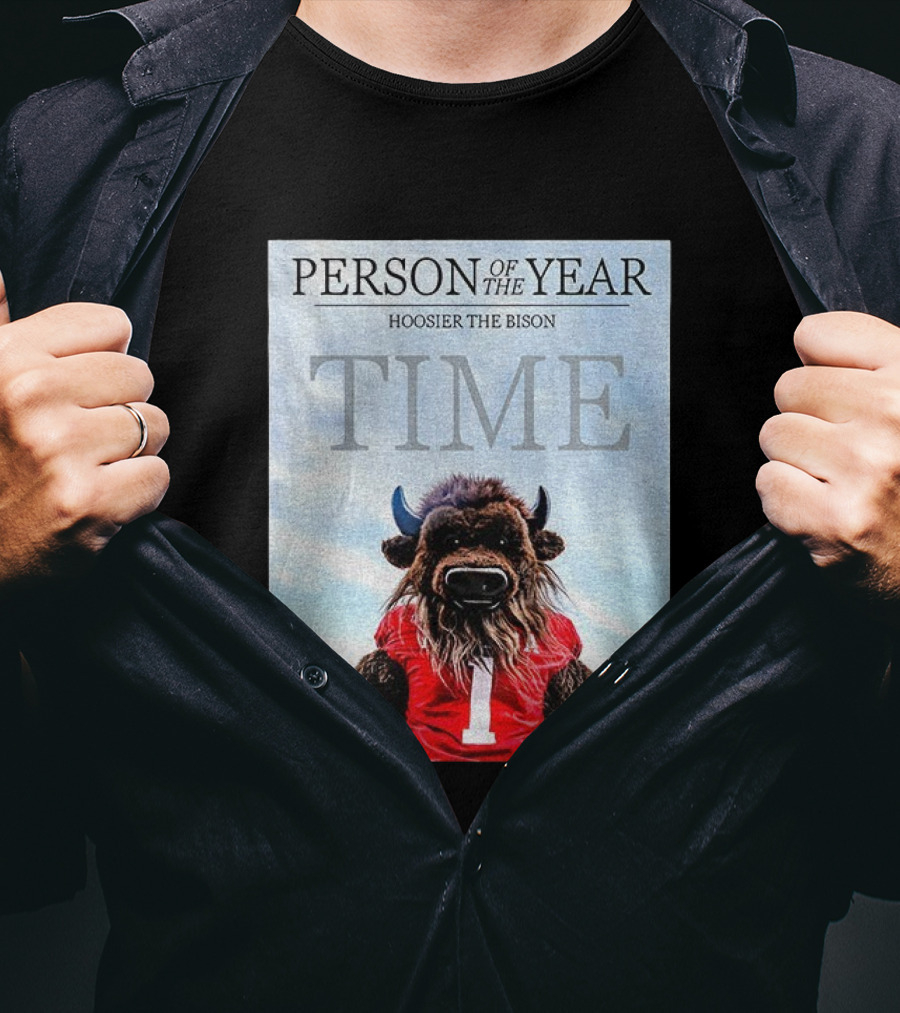 Indiana Hoosiers Football Hoosier The Bison Person Of The Year TIME T-Shirt