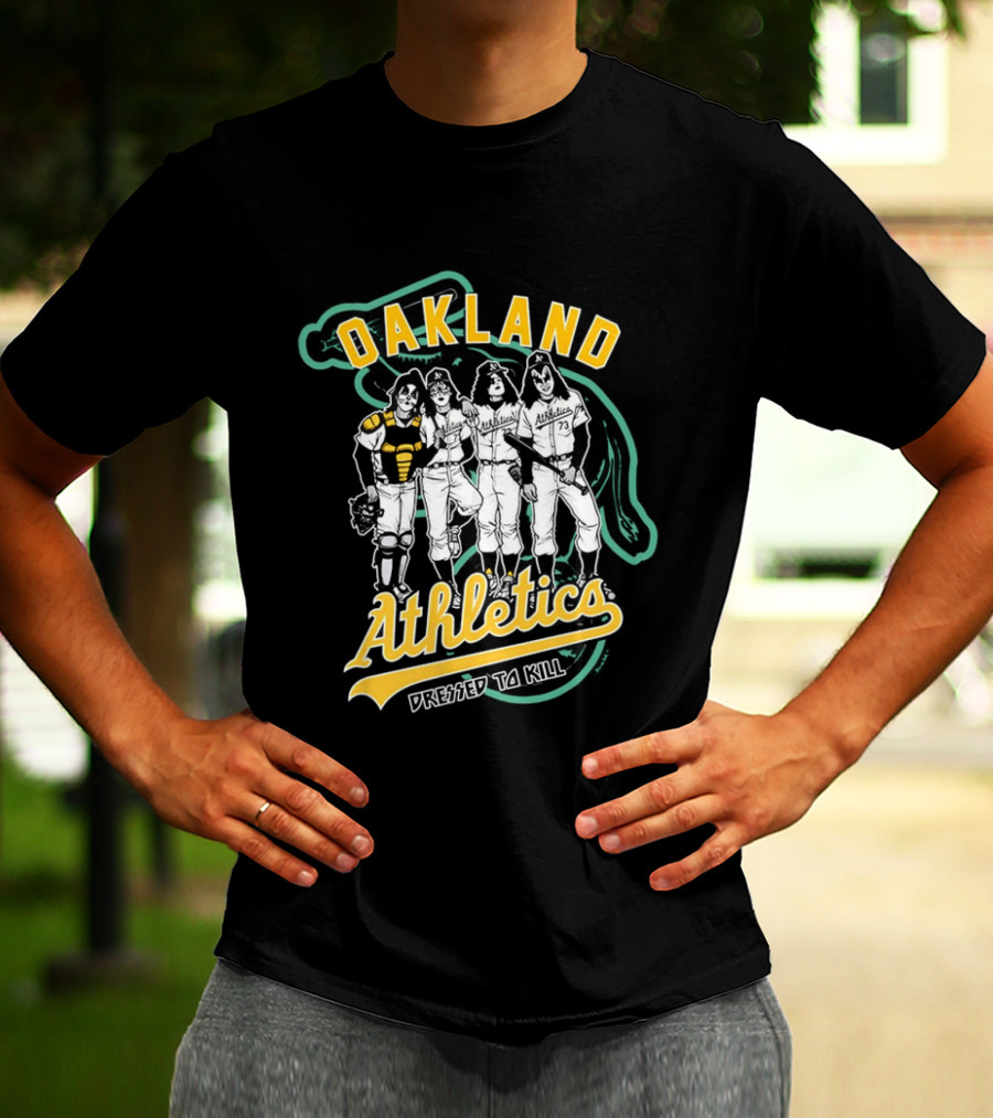 Oakland Athletics X Dressed To Kill Baseball Team Collaboration T-Shirt