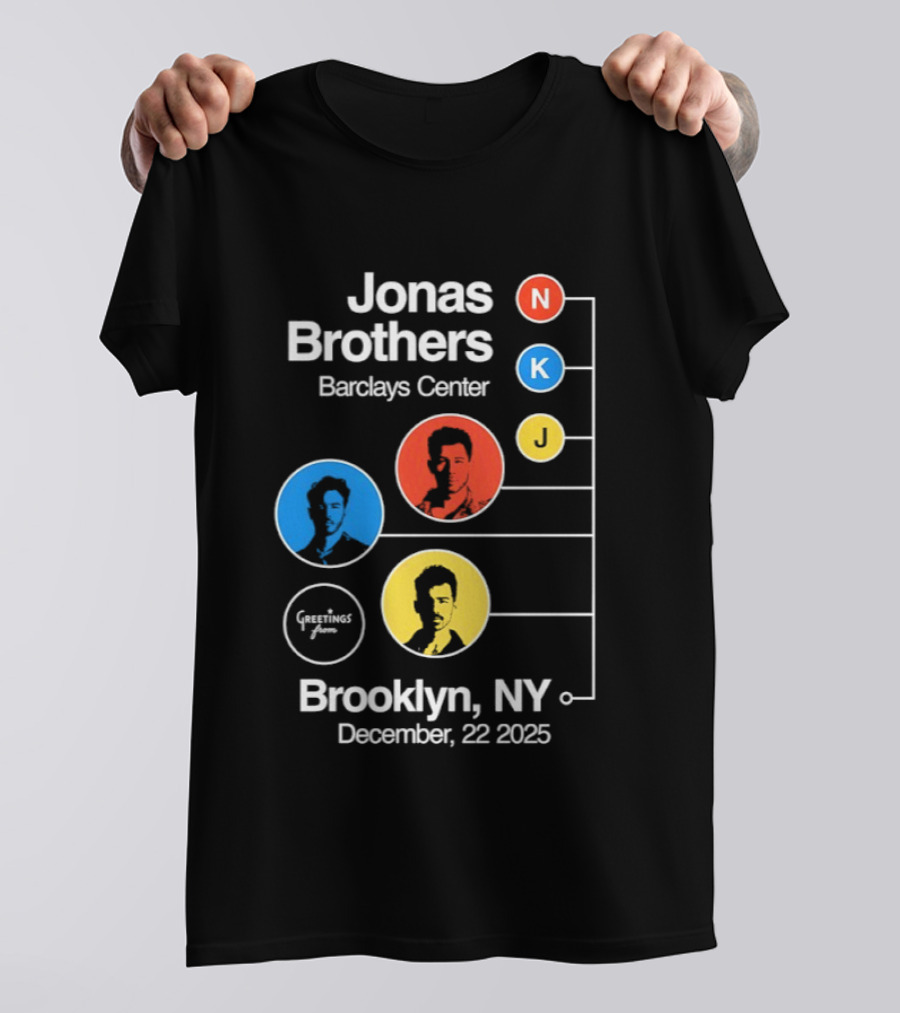 Jonas Brothers Barclays Center Brooklyn NY December 22 2025 Silhouette Circles T-Shirt