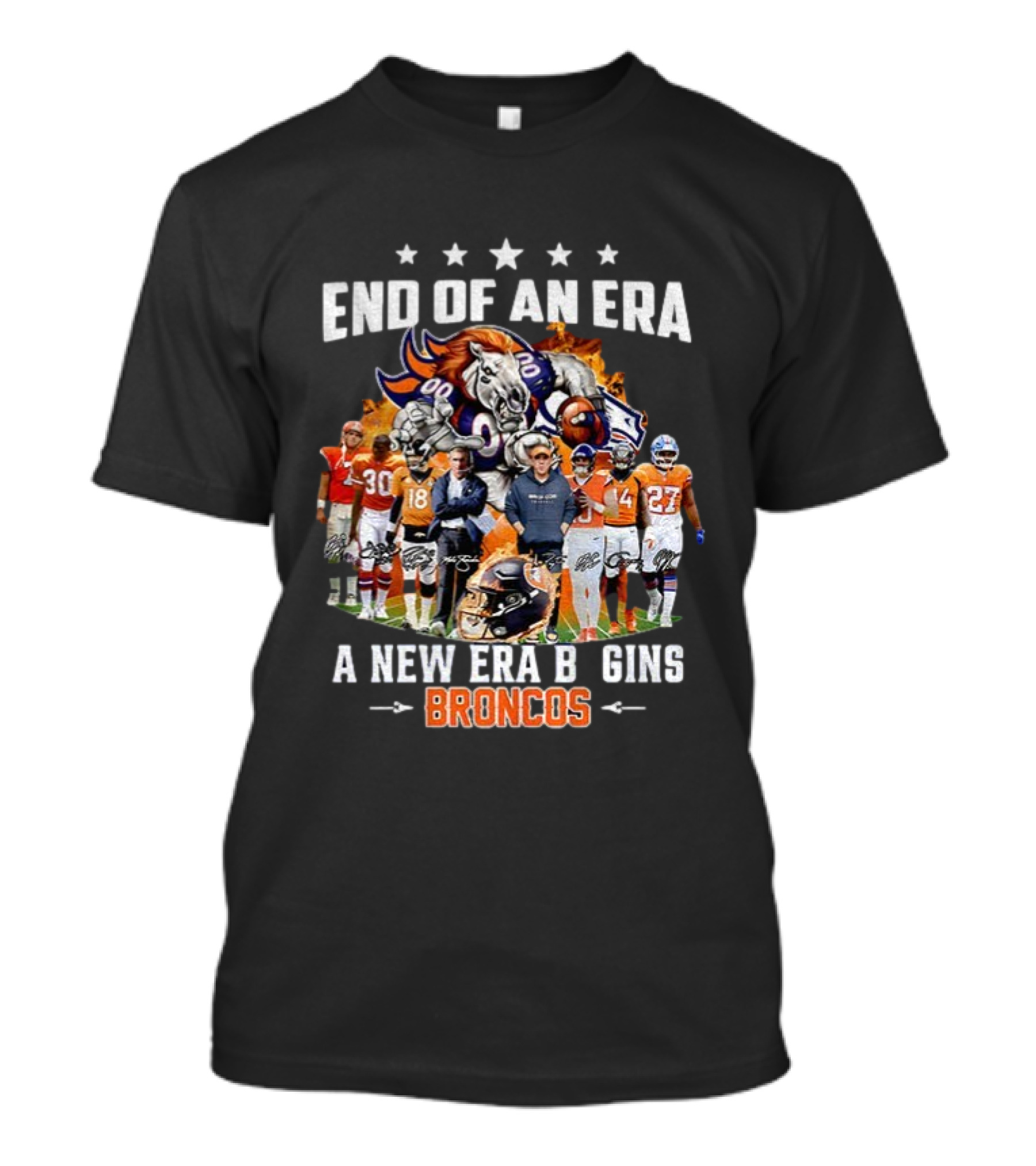 End Of An Era A New Era Begins Broncos Football NFL 2025 T-Shirt