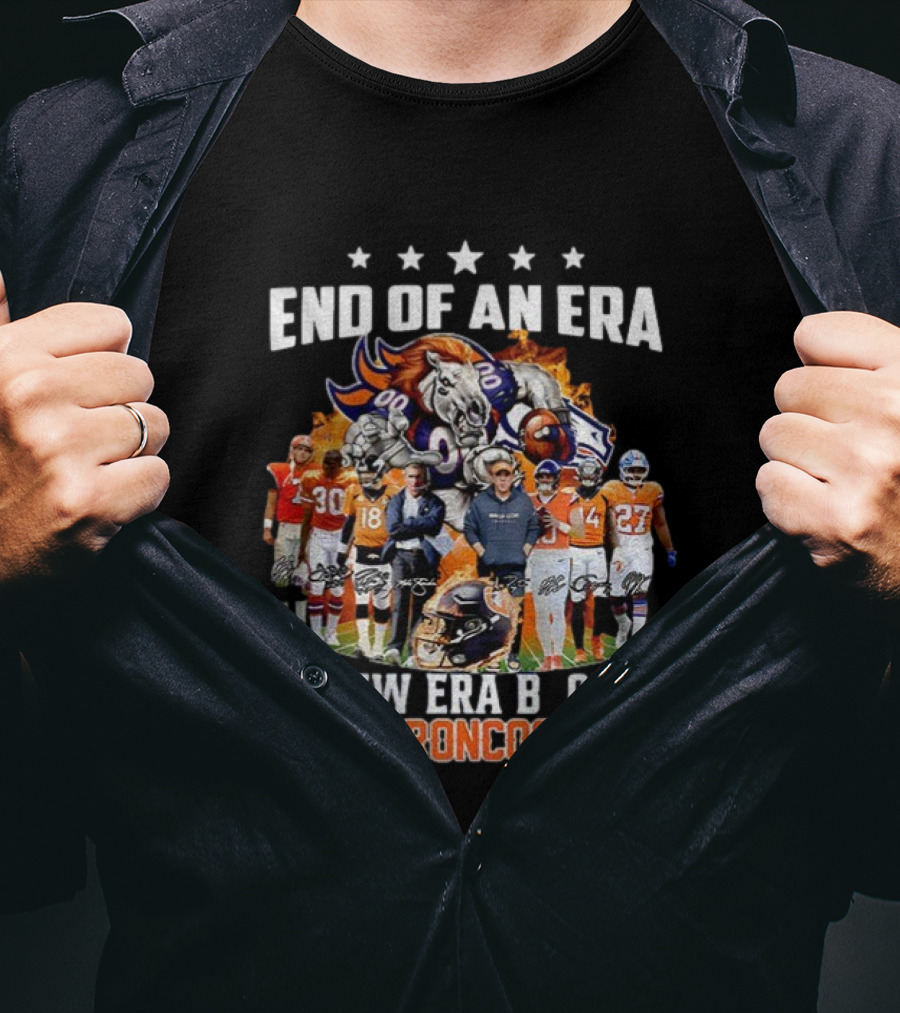 End Of An Era A New Era Begins Broncos Football NFL 2025 T-Shirt