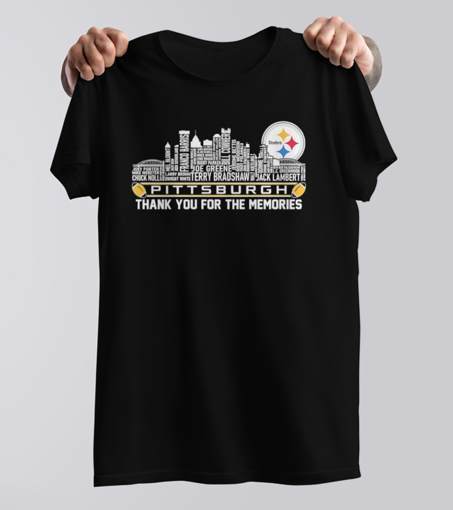 Pittsburgh Steelers Thank You For The Memories Legends City Skyline T-Shirt