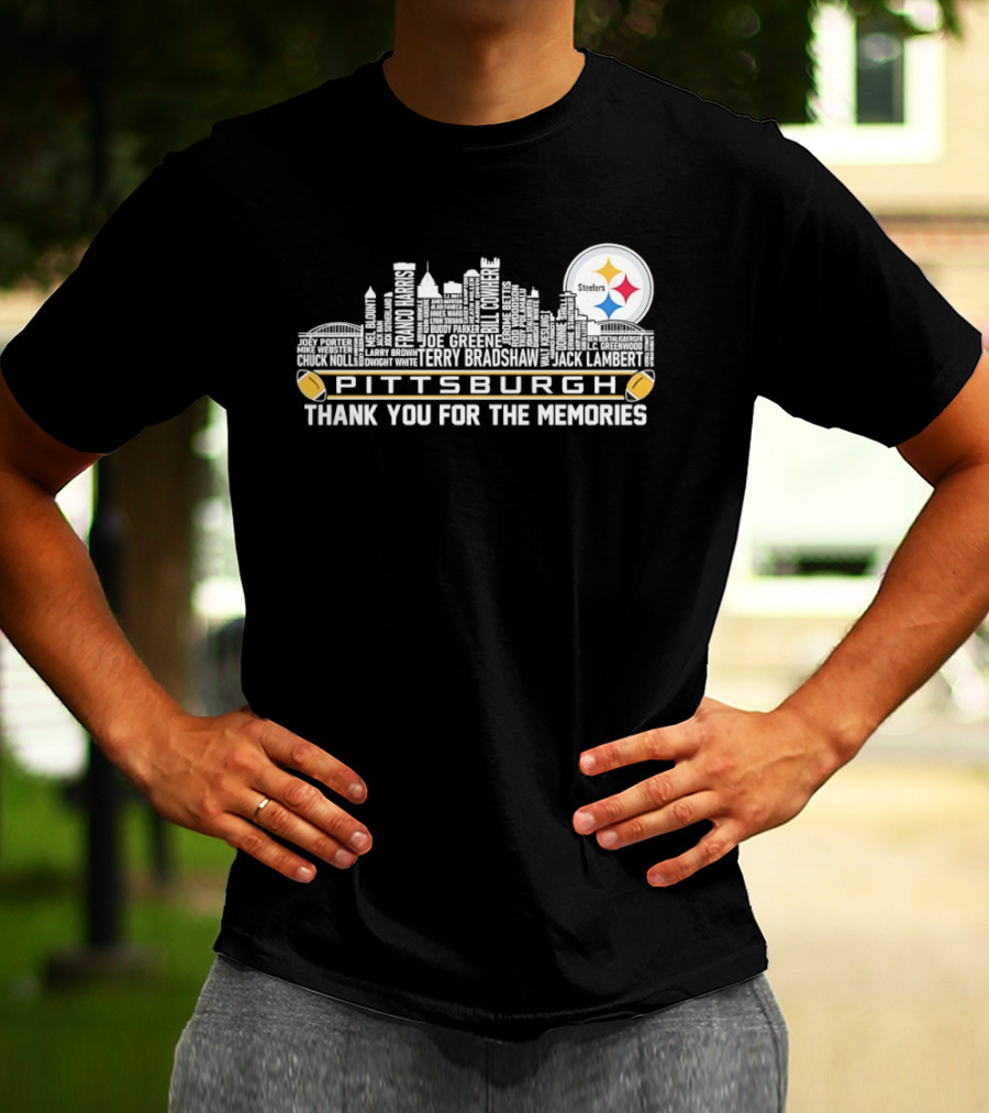 Pittsburgh Steelers Thank You For The Memories Legends City Skyline T-Shirt
