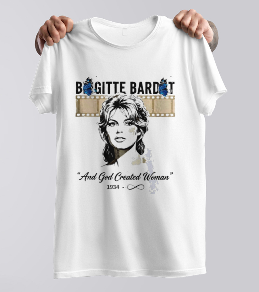 Brigitte Bardot And God Created Woman 1934 Forever Butterfly Filmstrip T-Shirt