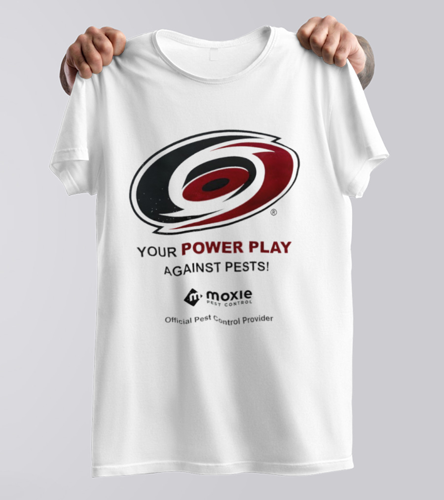 Carolina Hurricanes Power Play Against Pests With Orkin Pest Control T-Shirt