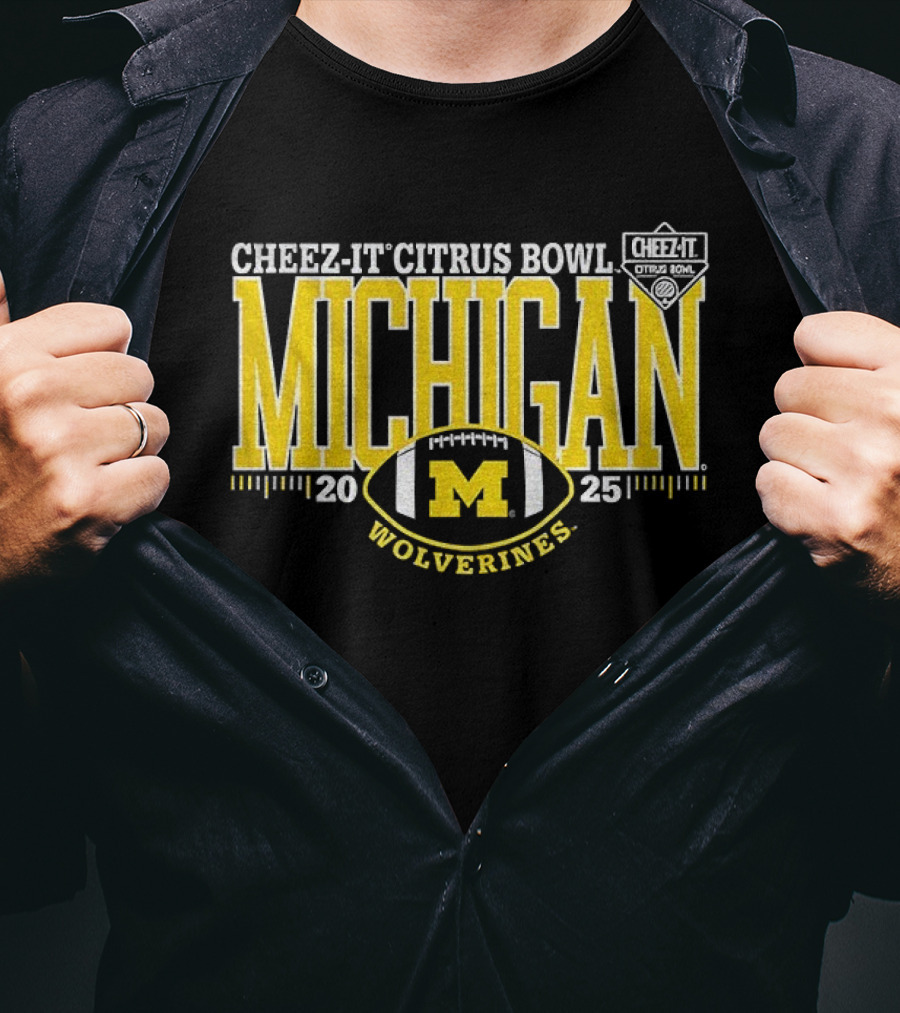 Michigan Wolverines 2025 Cheez It Citrus Bowl Football M T-Shirt