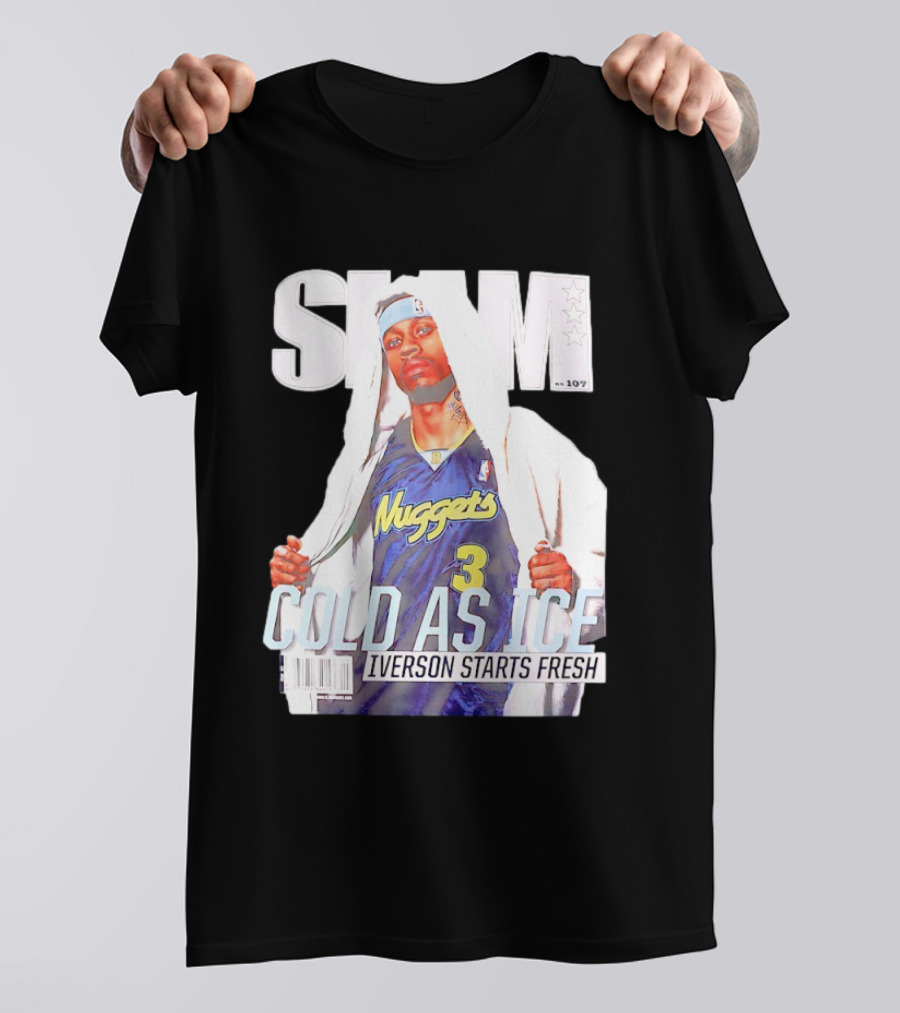 Slam Allen Iverson Cold As Ice Nuggets 3 Iverson Starts Fresh T-Shirt
