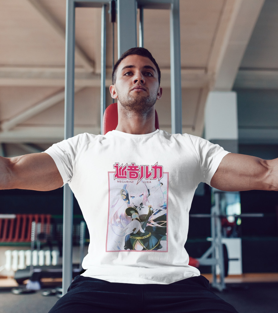 Megurine Luka Anime Vocaloid Headphones And Outfit T-Shirt