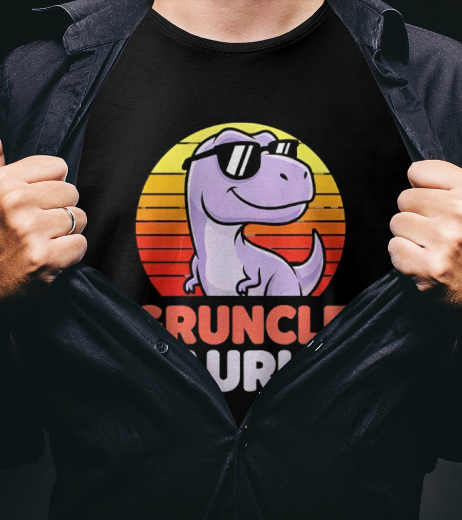 ```Gruncle Saurus Dinosaur With Sunglasses Retro Style``` T-Shirt