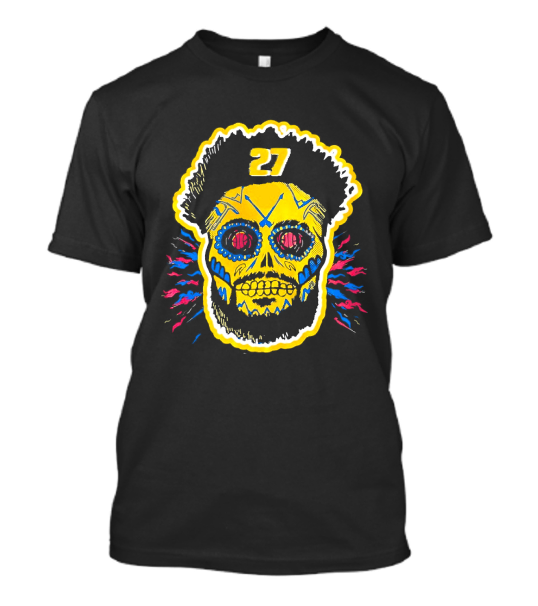Jamal Murray Sugar Skull 27 Denver Nuggets Basketball T-Shirt