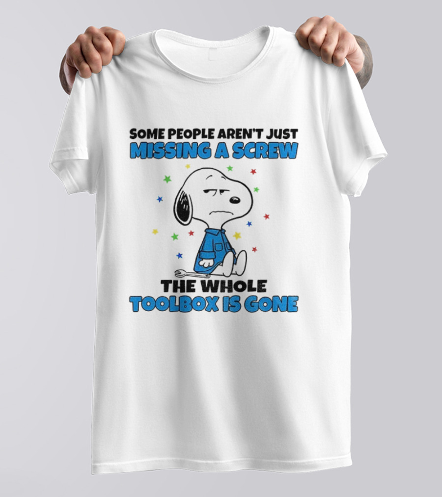 Snoopy Missing A Screw Toolbox Is Gone Stars T-Shirt