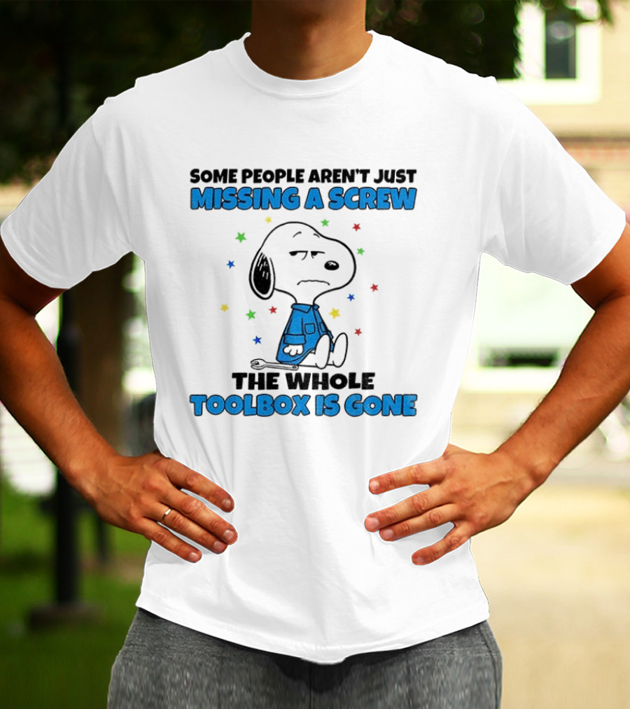 Snoopy Missing A Screw Toolbox Is Gone Stars T-Shirt
