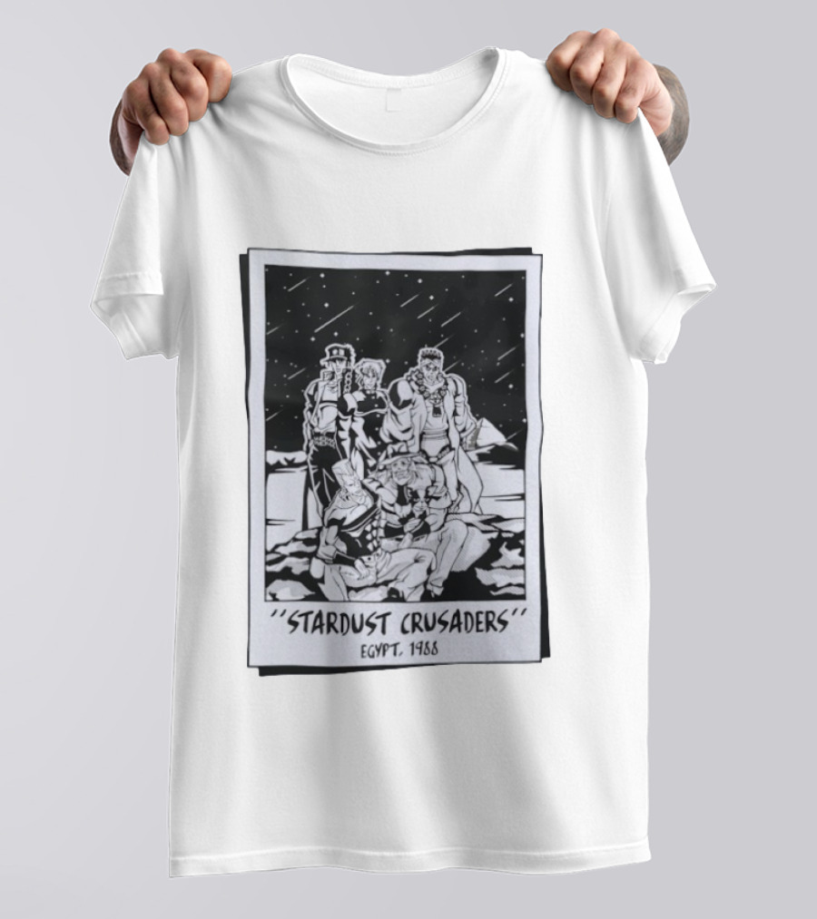 Stardust Crusaders Egypt 1988 Characters Group Scene T-Shirt