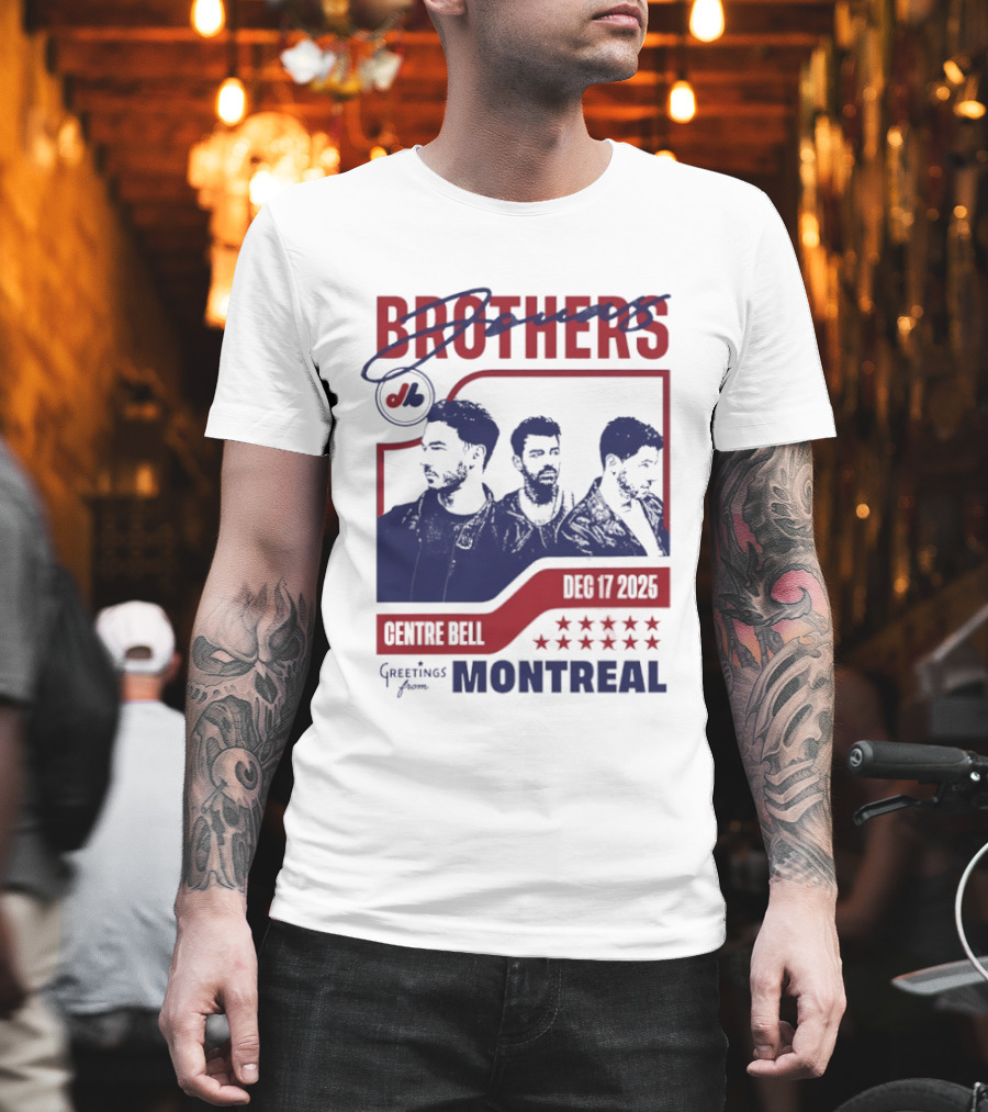 Jonas Brothers Montreal 2025 Centre Bell December 7 Concert Greetings T-Shirt