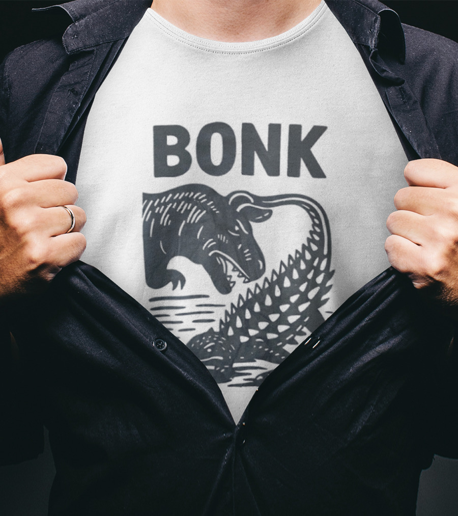 Late Cretaceous Dinosaur Bonk Scene With Spinosaurus And Ankylosaurus T-Shirt