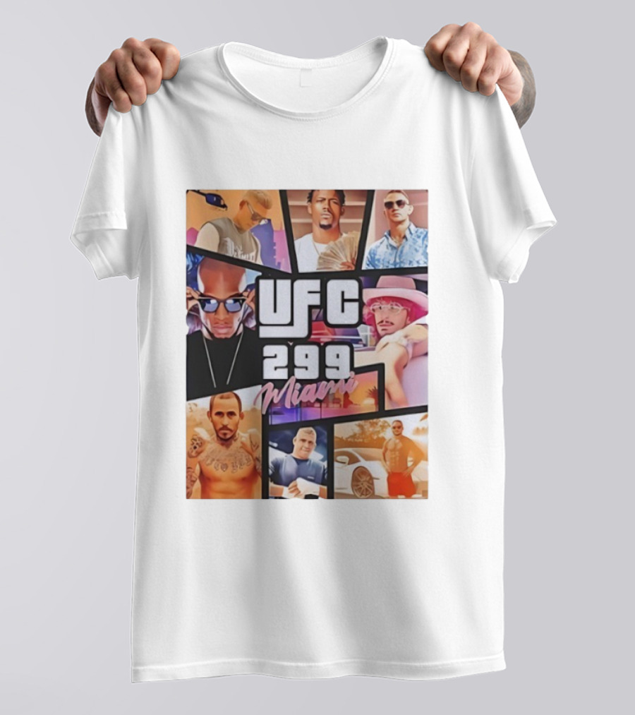 UFC 299 Miami Grand Theft Auto T-Shirt