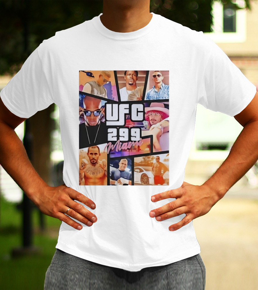 UFC 299 Miami Grand Theft Auto T-Shirt