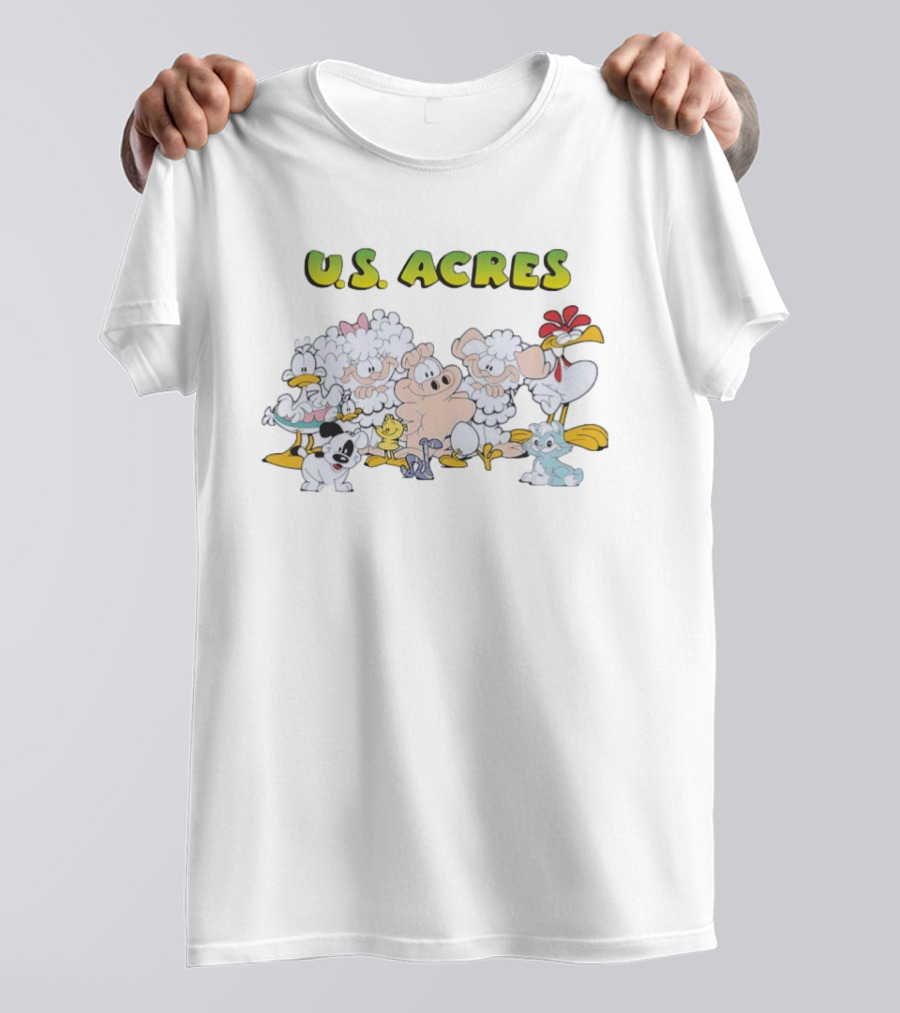 U.S. Acres Wade Orson Roy Lanolin Booker Sheldon Bo Sheep Egghead Cartoon Characters T-Shirt