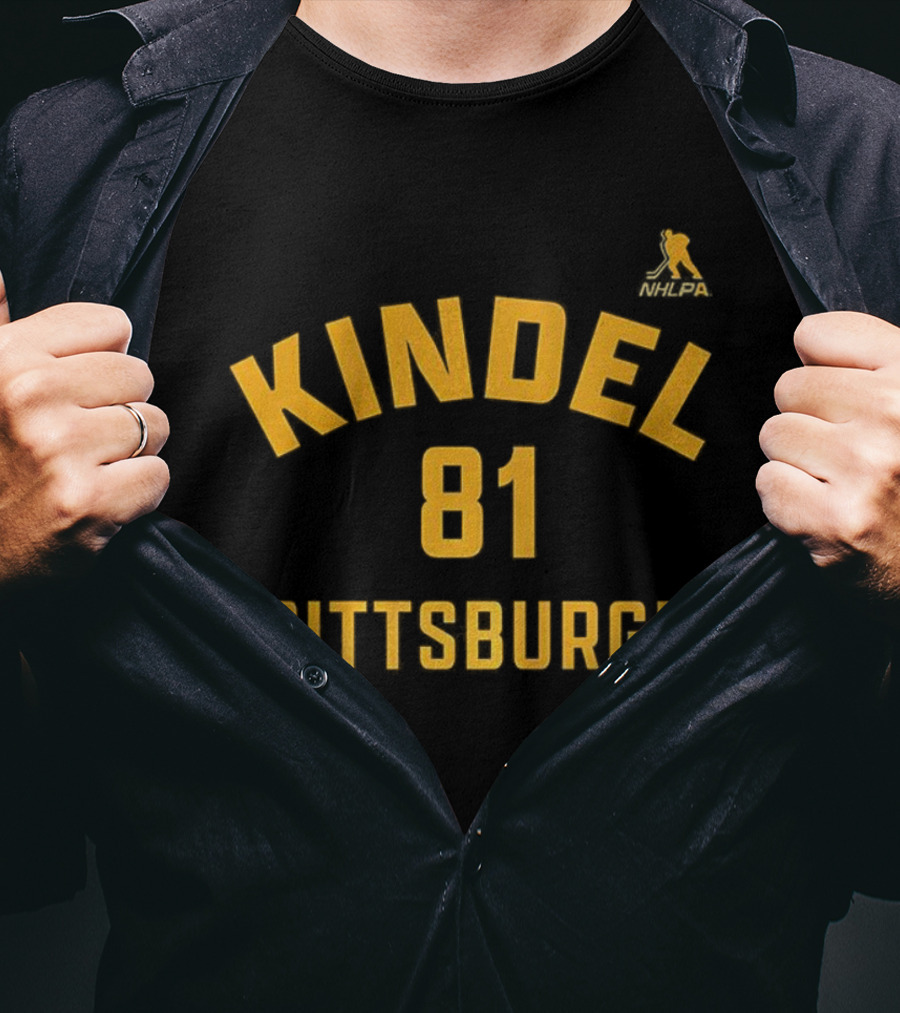 Pittsburgh Penguins 81 Kindel Name And Number Hockey Team T-Shirt