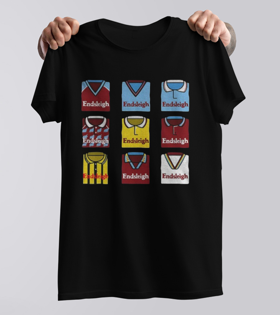 Burnley FC Endsleigh Retro Jerseys Collection Collage T-Shirt