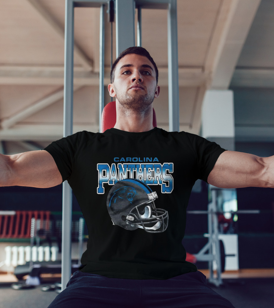 Carolina Panthers Gradient Helmet Football Lover T-Shirt