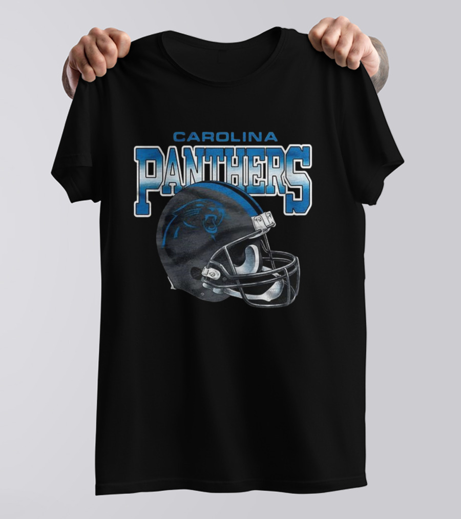 Carolina Panthers Gradient Helmet Football Lover T-Shirt