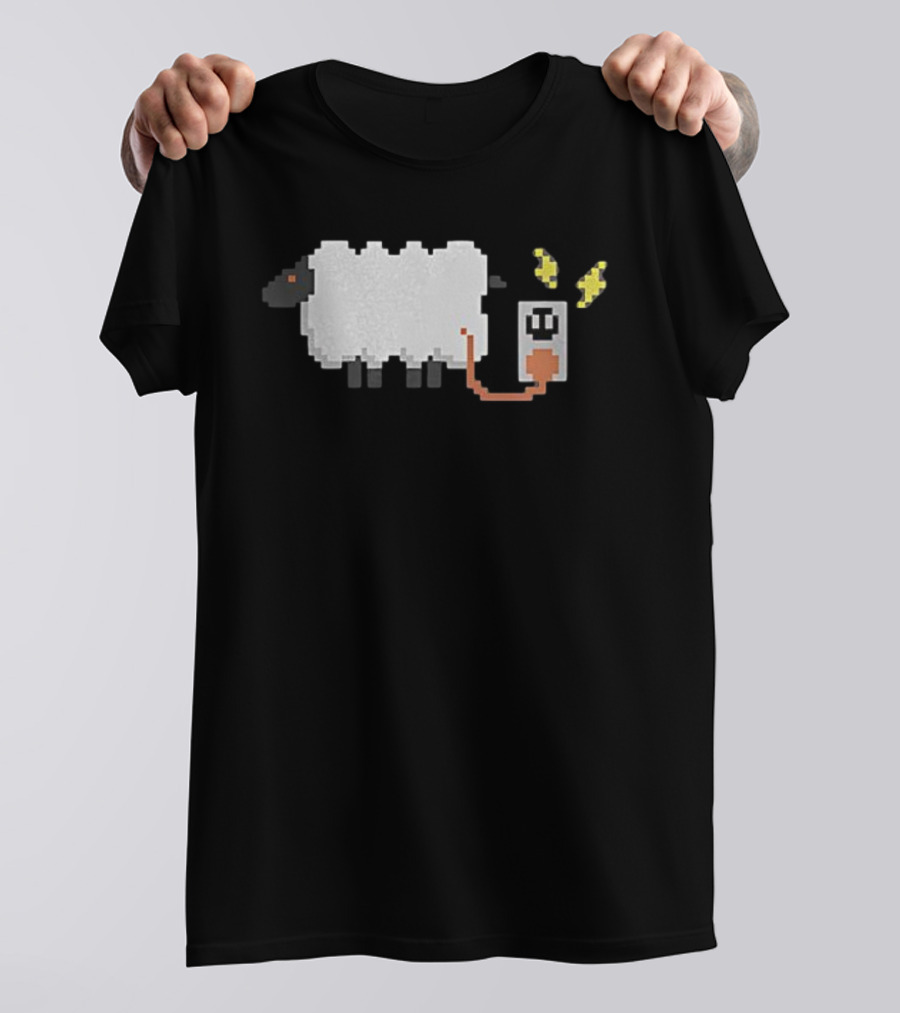 Pixel Art Electric Sheep Plugging In Wil Wheaton T-Shirt