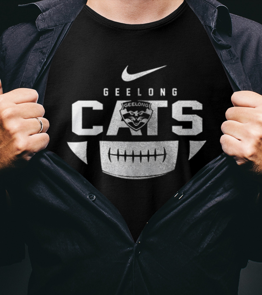 Geelong Cats Go Cats Nike Mascot Football T-Shirt
