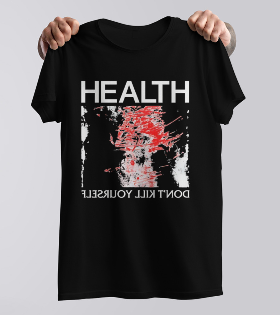 HEALTH Don't Kill Yourself Red Brush Strokes T-Shirt