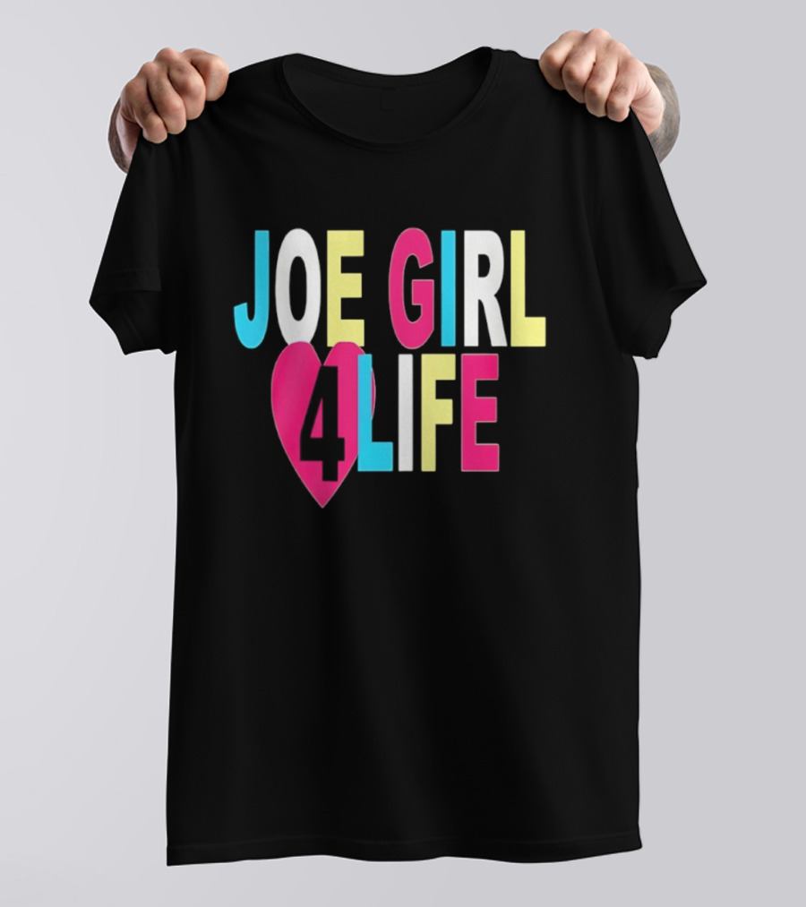 Joe Girl 4 Life Heart Design Colorful T-Shirt