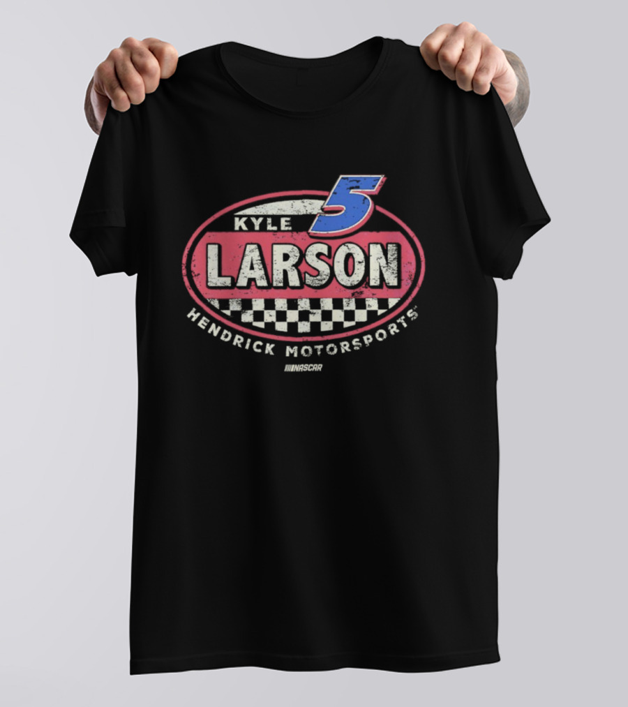Kyle Larson 5 Hendrick Motorsports Vintage Racing Checkerboard T-Shirt