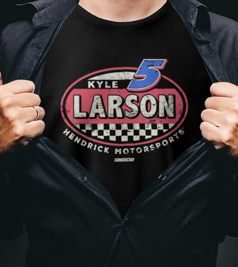 Kyle Larson 5 Hendrick Motorsports Vintage Racing Checkerboard T-Shirt