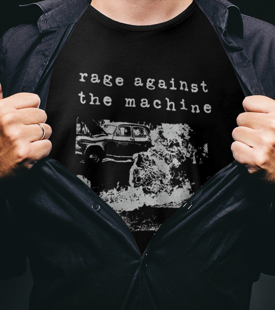 Rage Against The Machine Vintage Album Cover Amalgalm T-Shirt