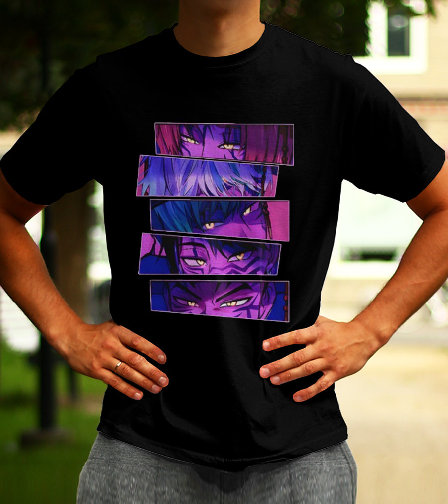 Saja Boys Kpop Demon Eye Artwork Inspired Movie Aesthetic Purple Mood T-Shirt