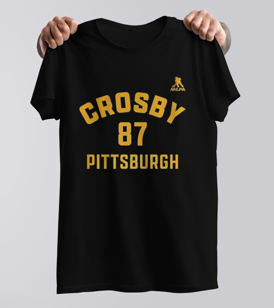 Sidney Crosby 87 Pittsburgh Penguins Ice Hockey Name And Number T-Shirt