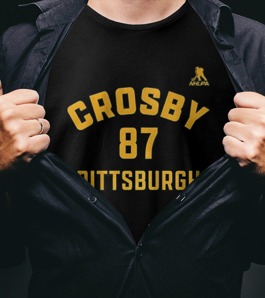 Sidney Crosby 87 Pittsburgh Penguins Ice Hockey Name And Number T-Shirt
