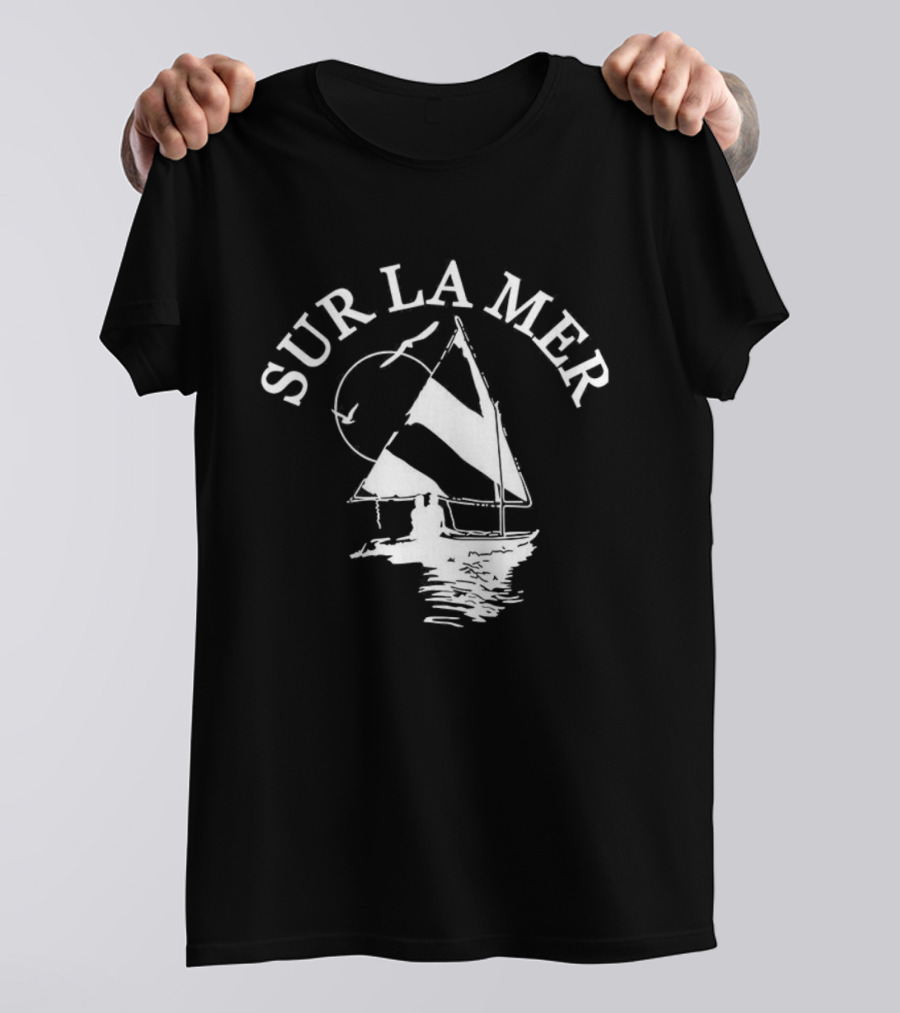 Sur La Mer Sailboat Nautical Adventure T-Shirt