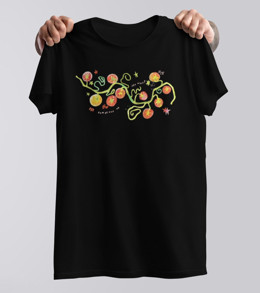 The Vine Tomato On Stars And Swirls T-Shirt