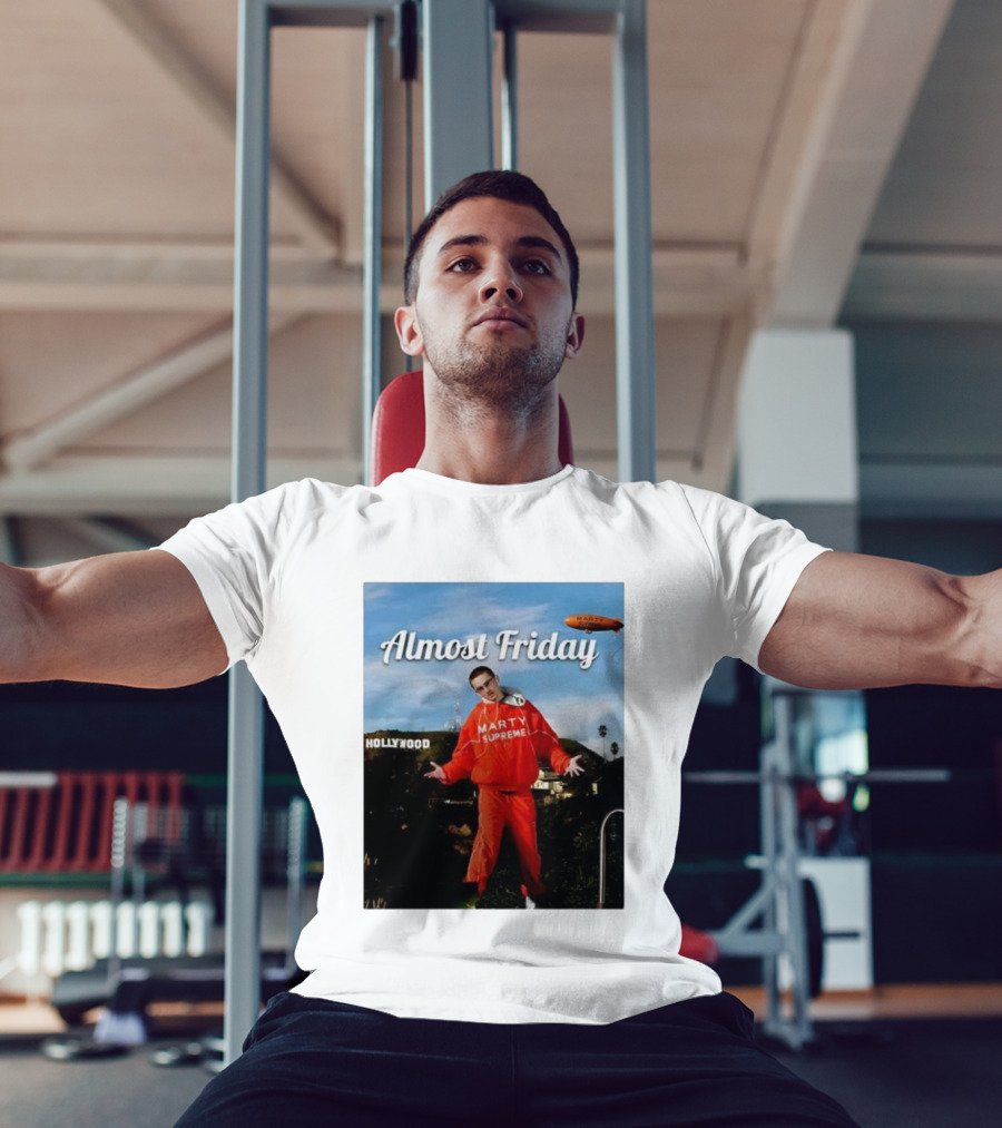 Almost Friday Marty Supreme Hollywood Hills Sky Blimp T-Shirt