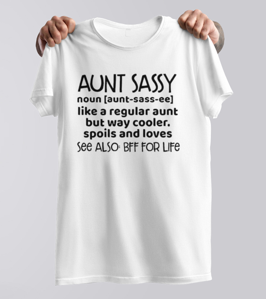 Aunt Sassy Noun Like A Regular Aunt Way Cooler Spoils Loves BFF For Life T-Shirt