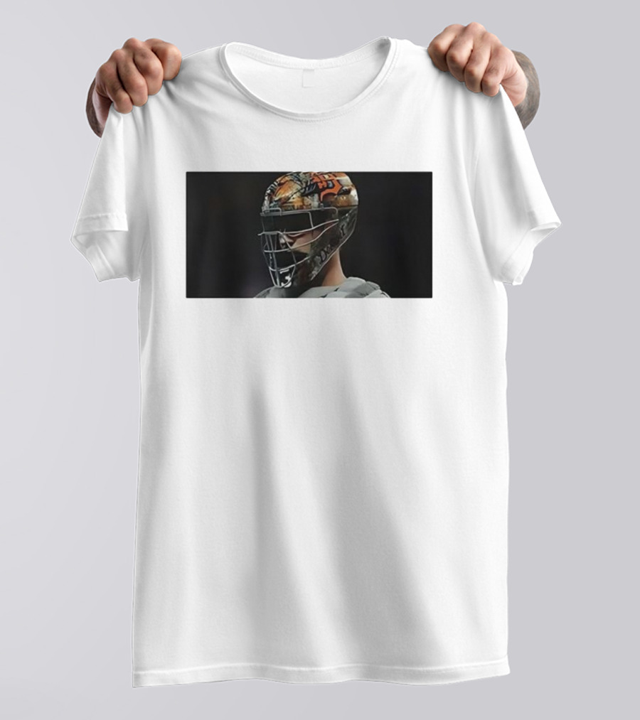 Dillon Dingler Number 13 Detroit Tigers Baseball Catcher Helmet T-Shirt